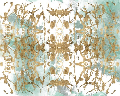 Framed Verdant Mirror II Print