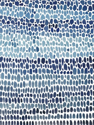 Framed Blue Progression I Print