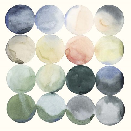 Framed Pastel Hoops I Print