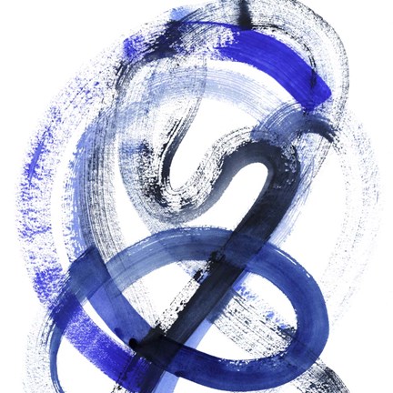 Framed Blue Kinesis III Print