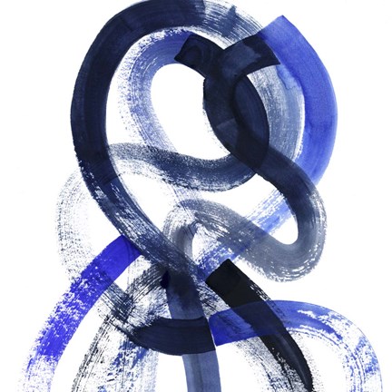 Framed Blue Kinesis V Print