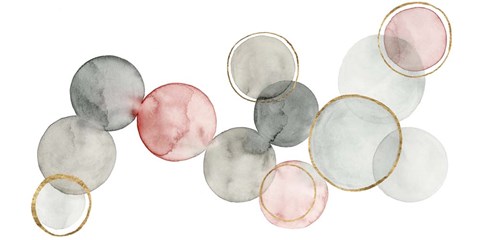 Framed Gilded Spheres I Print