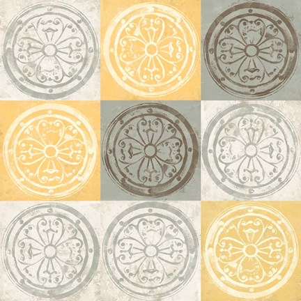 Framed Yellow Squared II Print