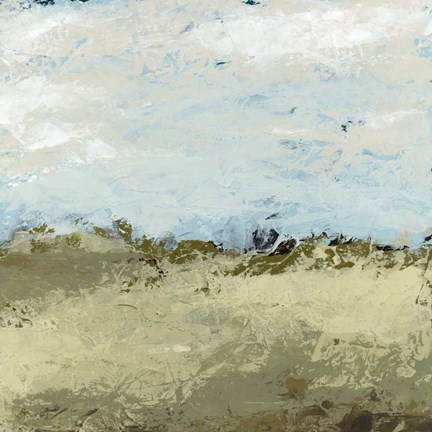 Framed Green Fields I Print