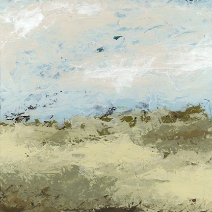 Framed Green Fields II Print