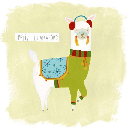 Framed Fa-la-la-la Llama III Print