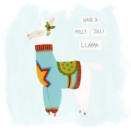 Framed Fa-la-la-la Llama IV Print