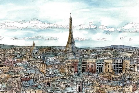 Framed European Afternoon II Print