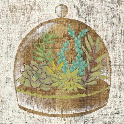 Framed Glass Garden I Print