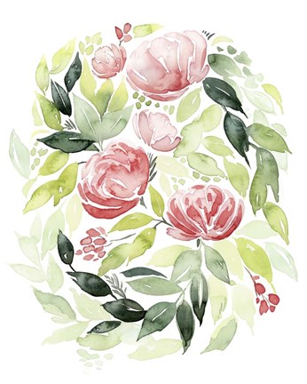 Framed Buoyant Bouquet II Print