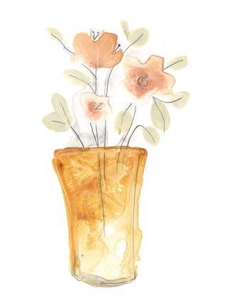 Framed Blossom Pop Study I Print