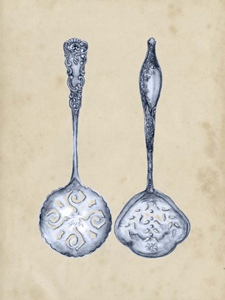Framed Antique Utensils IV Print
