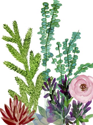 Framed Little Garden II Print