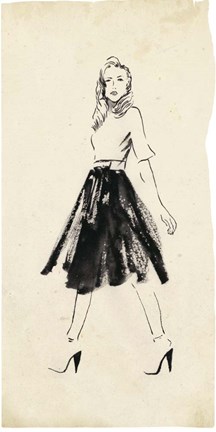 Framed Fashion Glimpse V Print