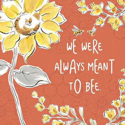 Framed Bee Happy IV Spice Print