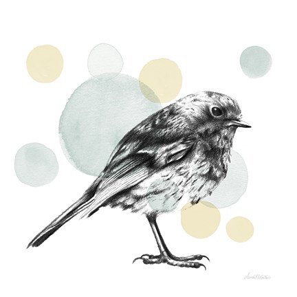 Framed Sketchbook Lodge Bird Neutral Print