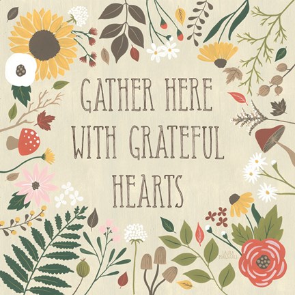 Framed Autumn Garden VI Print