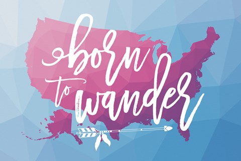 Framed Geo Map Boho II Print