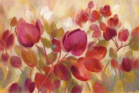 Framed Magenta Tropical Print