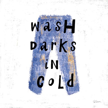 Framed Laundry Rules V Print