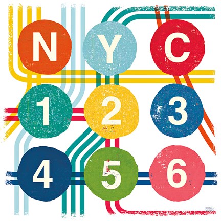 Framed New York City Life Subway Print