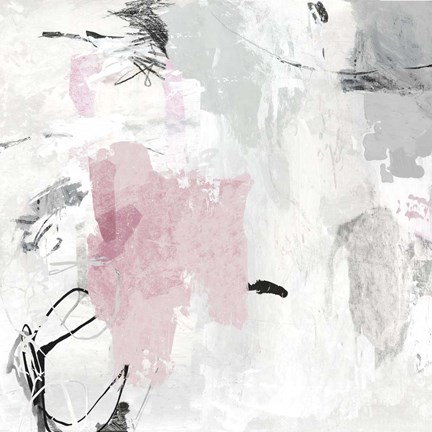 Framed Gray Pink II Print