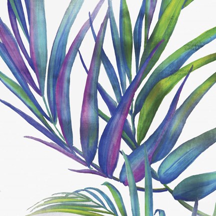 Framed Colorful Leaves I Print