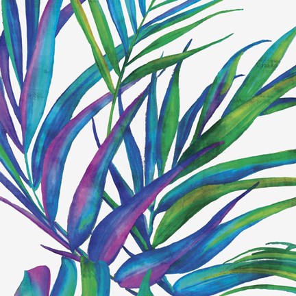 Framed Colorful Leaves II Print