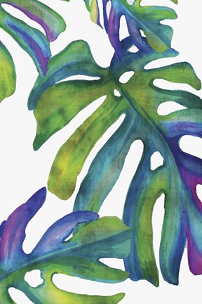 Framed Colorful Leaves IV Print