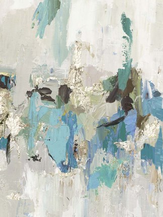 Framed Blue Silver II Print