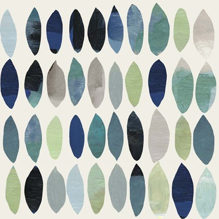 Framed Leaf Abstract I Print