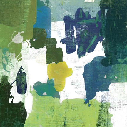 Framed Block Paint I Green Print