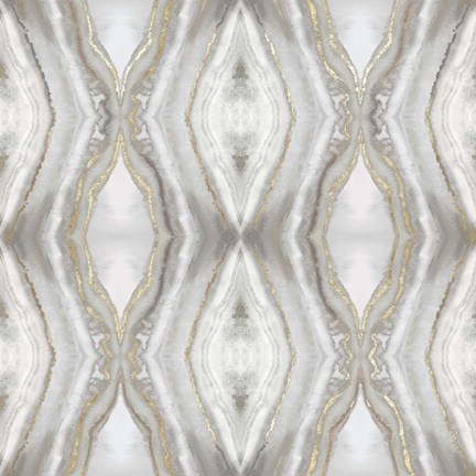 Framed Neutral Kaleidoscope I Print