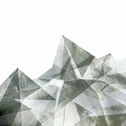 Framed Paper Mountains I Print