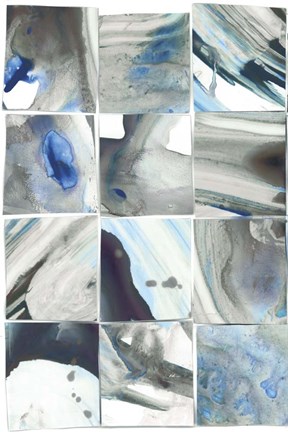 Framed Teal Slate I Print