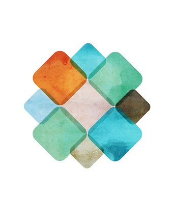 Framed Mod Tiles Print