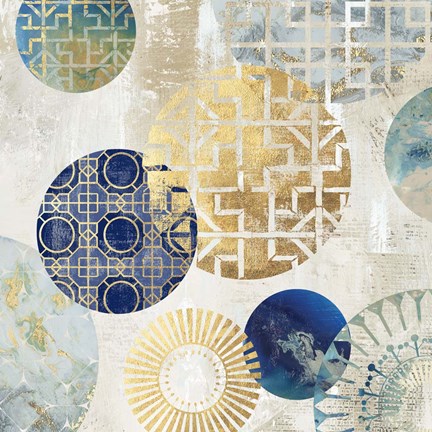 Framed Gold Rings I Print