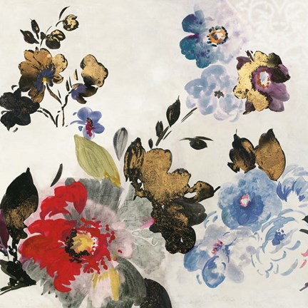 Framed French Flower I Print