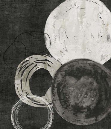 Framed Black Rings Print