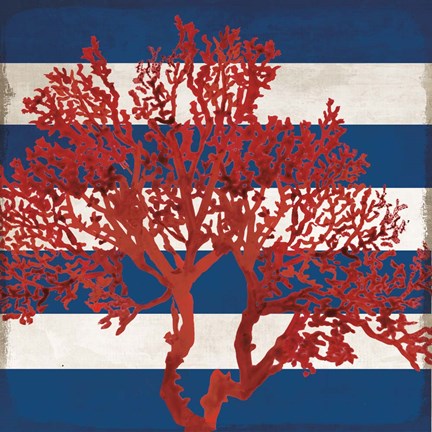 Framed Red Coral I Print