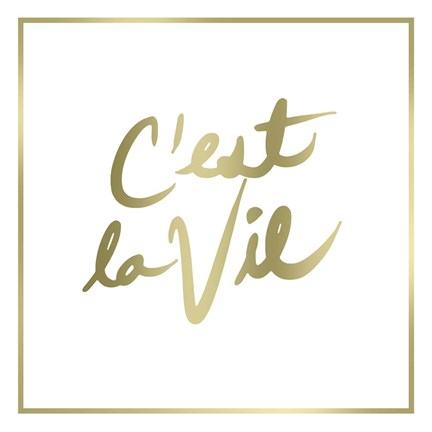 Framed C&#39;est La Vie Border Print