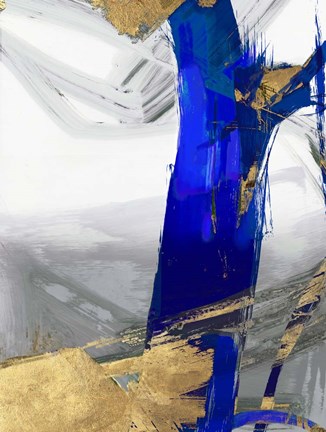 Framed Indigo Abstract IV Print