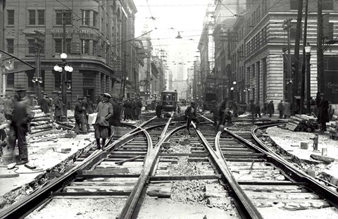 Framed Bay and Wellington Print