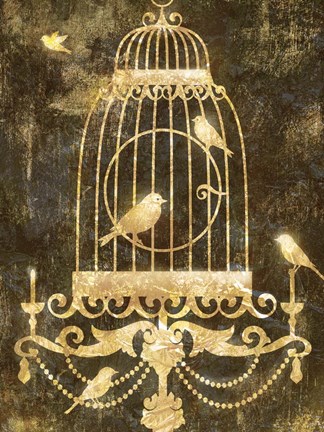 Framed Deco Gold Distress II Print