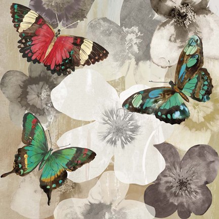 Framed Aflutter III Print