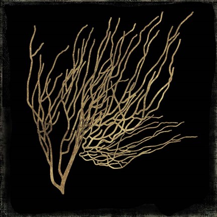 Framed Gold Coral I Print