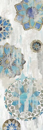 Framed Suzani Blue IV Print