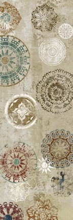 Framed Oriental Pattern V Print