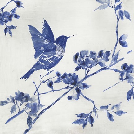Framed Porcelain Hummingbird Print