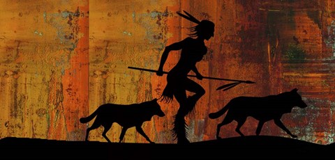 Framed Narrow Fire Print